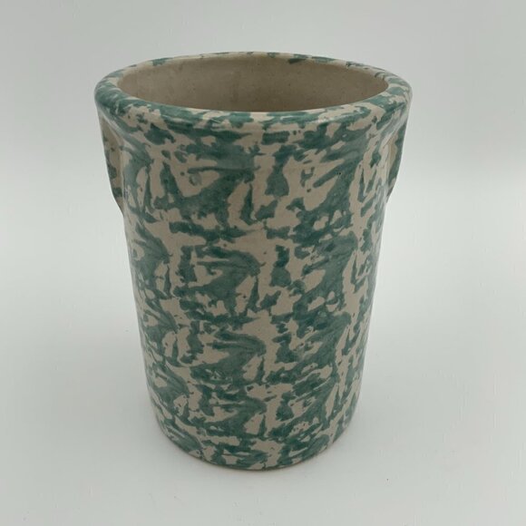 Clay City Indiana Stoneware Pottery Utensil Holder Sponge Ware Signed - Picture 4 of 8